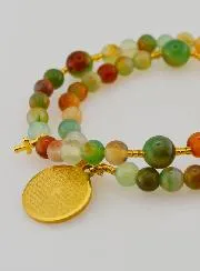 Rosary Bracelet with Agate Stone and Our Father
