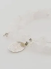 Rosary Bracelet with White Jade Stone - Our Lady of Guadalupe