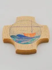 Maple Wood Cross - The Miraculous Catch of Fish