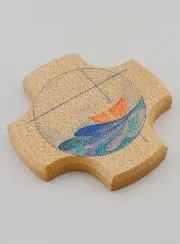 Maple Wood Cross - The Miraculous Catch of Fish