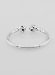 Open Ring in Silver and Zirconia - Size 58