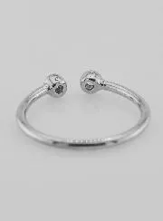 Open Ring in Silver and Zirconia - Size 60