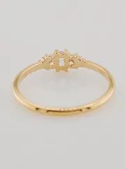 Gold-plated Trinity Ring with Zircons - Size 58