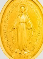 Miraculous Medal 24k Fine Gold Plated - 19 mm