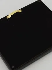 Ex Voto Wall Decoration Heart Black and Gold on Velvet - 16cm