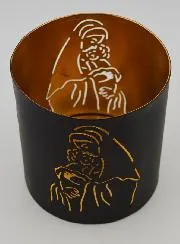 Openwork Candle Holder - Virgin and Child