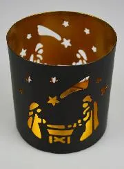 Openwork Candle Holder - Nativity Scene