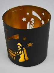 Openwork Candle Holder - Nativity Scene