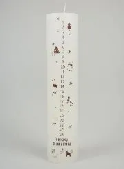 Scandinavian Style Advent Candle - 25cm