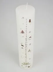 Scandinavian Style Advent Candle - 25cm