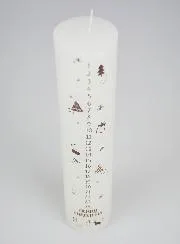Tabletop Advent Candle Scandinavian Style - 25cm