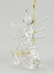 Glass Christmas Angel Ornament 4cm