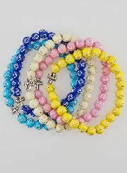 Set of 5 Religious Bracelets with Cross