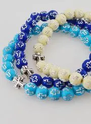 Set of 5 Religious Bracelets with Cross