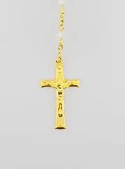 Miraculous Medal Rosary with Transparent Faceted Beads