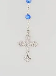 Miraculous Medal Rosary with Clasp - Blue