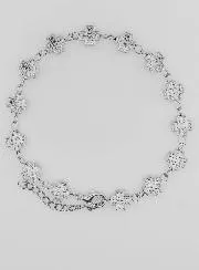 Silvery Religious Bracelet with Square Crosses