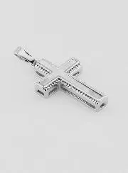 Cross Pendant Mother-of-Pearl and Silvery Brass