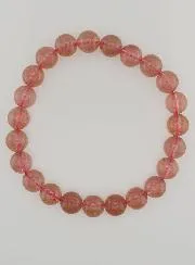 Strawberry Quartz Gemstone Bracelet - 8mm