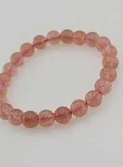 Strawberry Quartz Gemstone Bracelet - 8mm