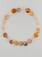 Bracelet with Multicoloured Haematoid Quartz Stone - 8 mm