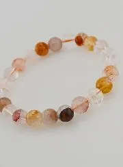 Bracelet with Multicoloured Haematoid Quartz Stone - 8 mm