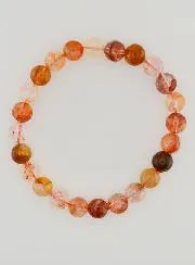 Bracelet with Multicoloured Haematoid Quartz Stone AA - 8 mm