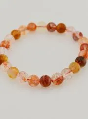 Bracelet with Multicoloured Haematoid Quartz Stone AA - 8 mm