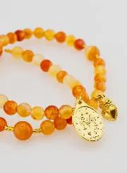 Miraculous Medal Rosary in Carnelian
