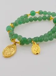 Miraculous Medal Rosary and Saint Joseph in Aventurine