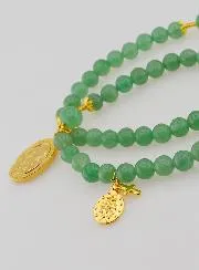 Miraculous Medal Rosary and Saint Joseph in Aventurine