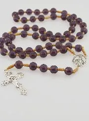 Miraculous Medal Rosary - Amethyst Crystal