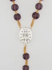 Miraculous Medal Rosary - Amethyst Crystal