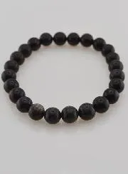 Black Opal Gemstone Bracelet 8mm
