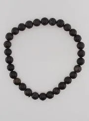 Black Opal Gemstone Bracelet 6mm