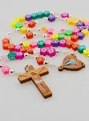 Multicoloured Miraculous Medal Rosary for Children