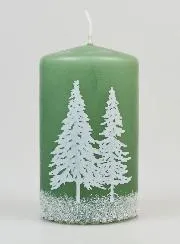 Tabletop Candle Winter Ambience - Green