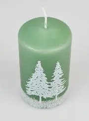 Tabletop Candle Winter Ambience - Green