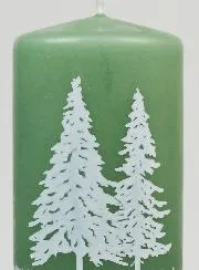 Tabletop Candle Winter Ambience - Green