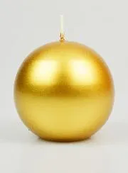 Golden Christmas Ball Candle - 8cm