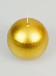 Golden Christmas Ball Candle - 8cm