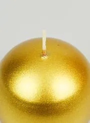 Golden Christmas Ball Candle - 8cm