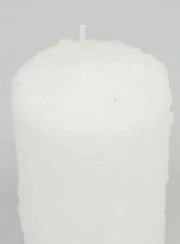 Christmas Candle with Snow Crystal Decoration