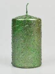 Tabletop Glitter Candle - Green