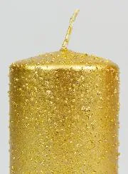 Tabletop Glitter Candle - Gold