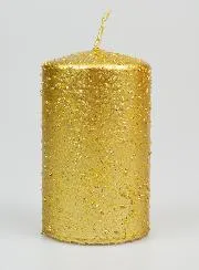 Christmas Candle with Glitter - Gold