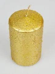 Christmas Candle with Glitter - Gold