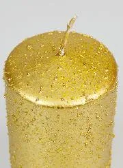 Christmas Candle with Glitter - Gold