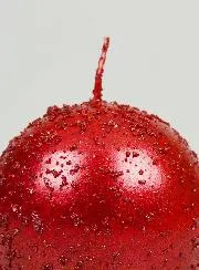 Christmas Ball Candle 8cm - Ruby Red