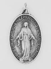 Miraculous Medal 30mm - Prayer in French
